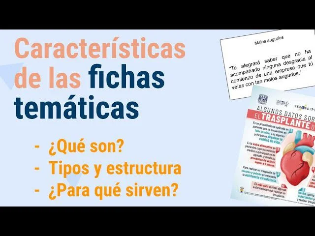 Definición y características principales de la ficha temática