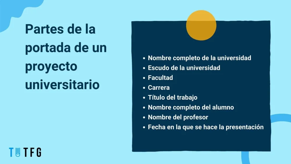 Elementos esenciales en la portada de un trabajo escrito