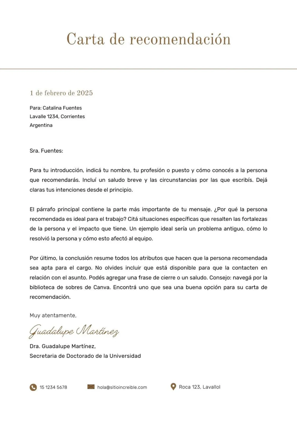 Hoja de referencia personal Guía para el éxito