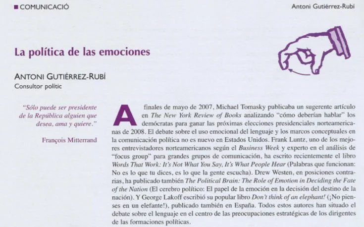 Influencia de las emociones en la política El poder decisivo