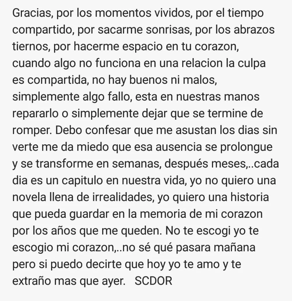 Carta a mi Ex Novia Reflexiones y Confesiones