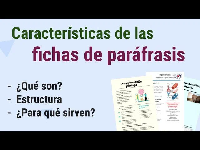 Ficha de Parafrasis Características y Significado