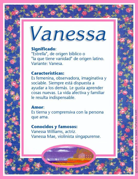 El significado bíblico de Vanessa