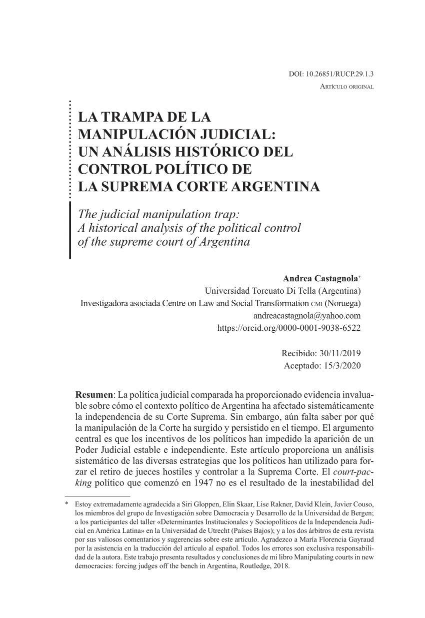 Análisis crítico de la manipulación judicial