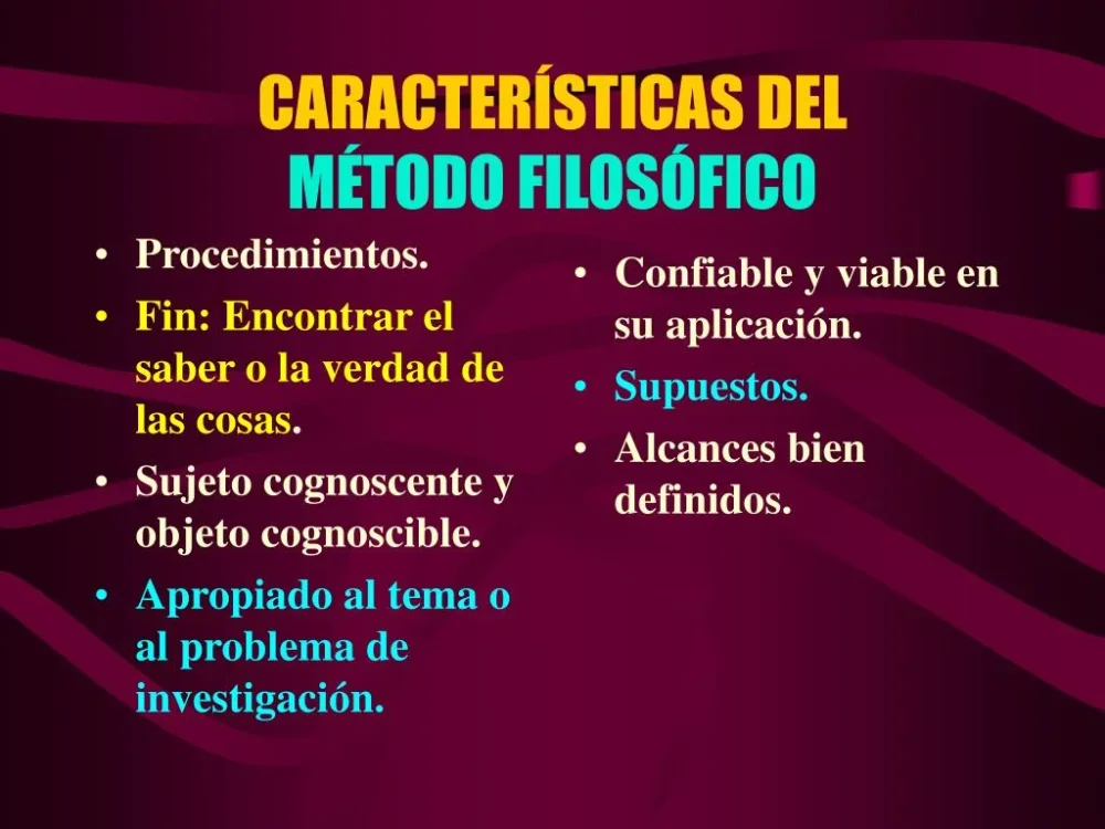 El método filosófico concepto y aplicación