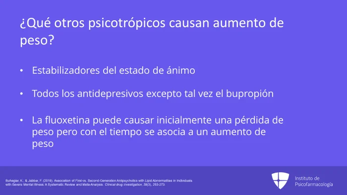 Efecto del Escitalopram en el aumento de peso