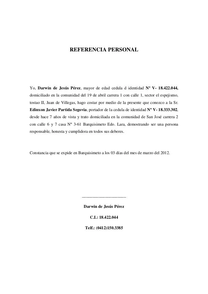 Consejos para una referencia personal efectiva