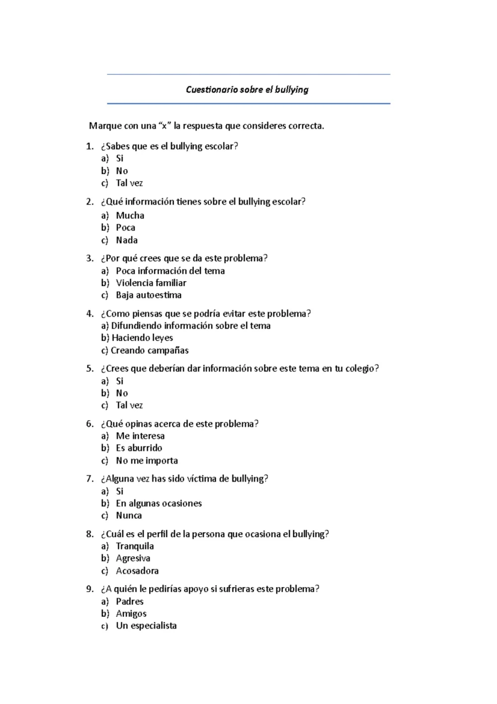 20 Preguntas Cruciales sobre el Bullying en la Escuela