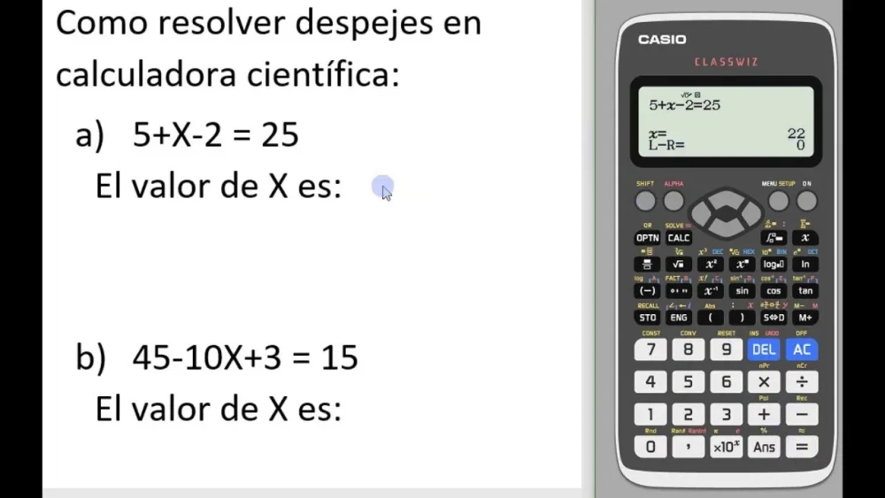 Calculadora para despejar la incógnita x de forma precisa