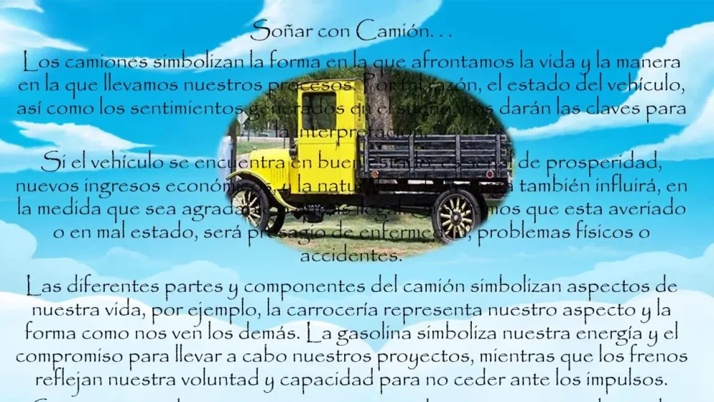 Interpretación de soñar con un camión de gran tamaño