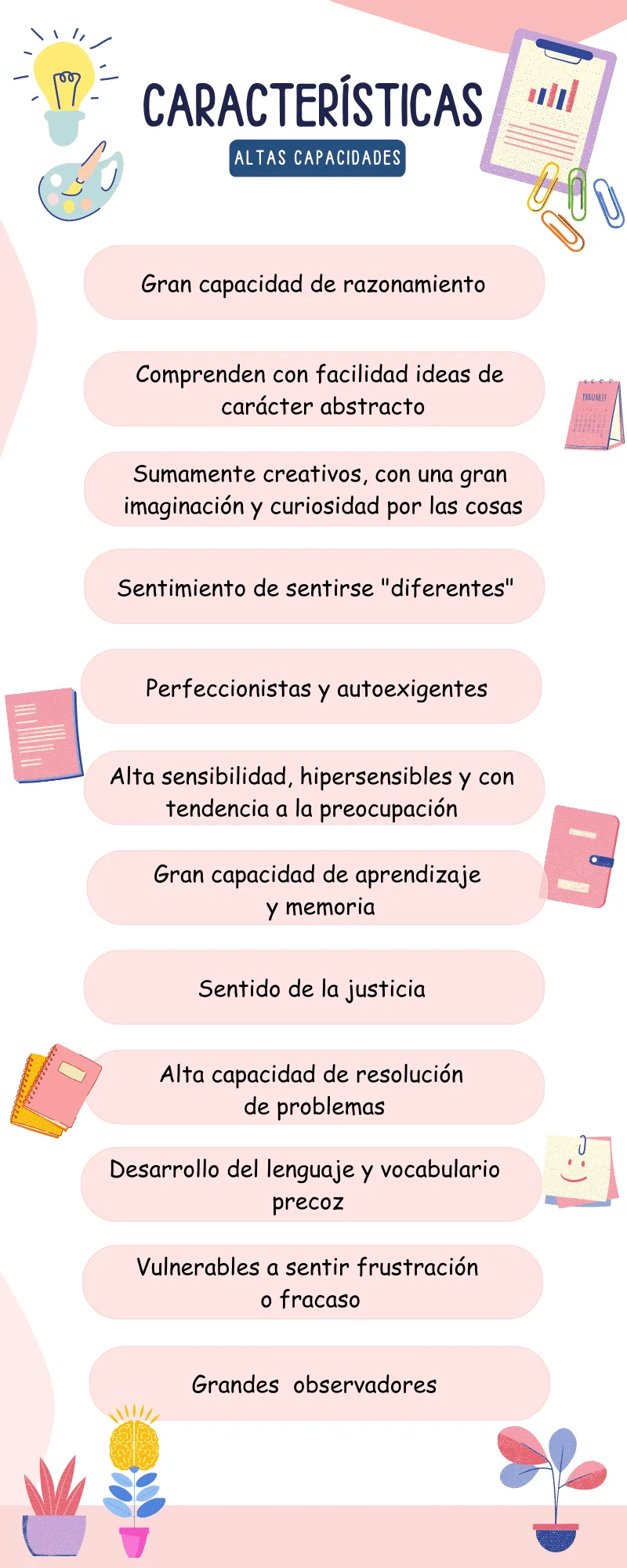 Tipos de altas capacidades y sus características principales