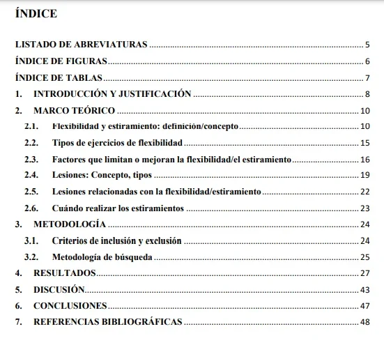 Guía completa con índice para tu trabajo