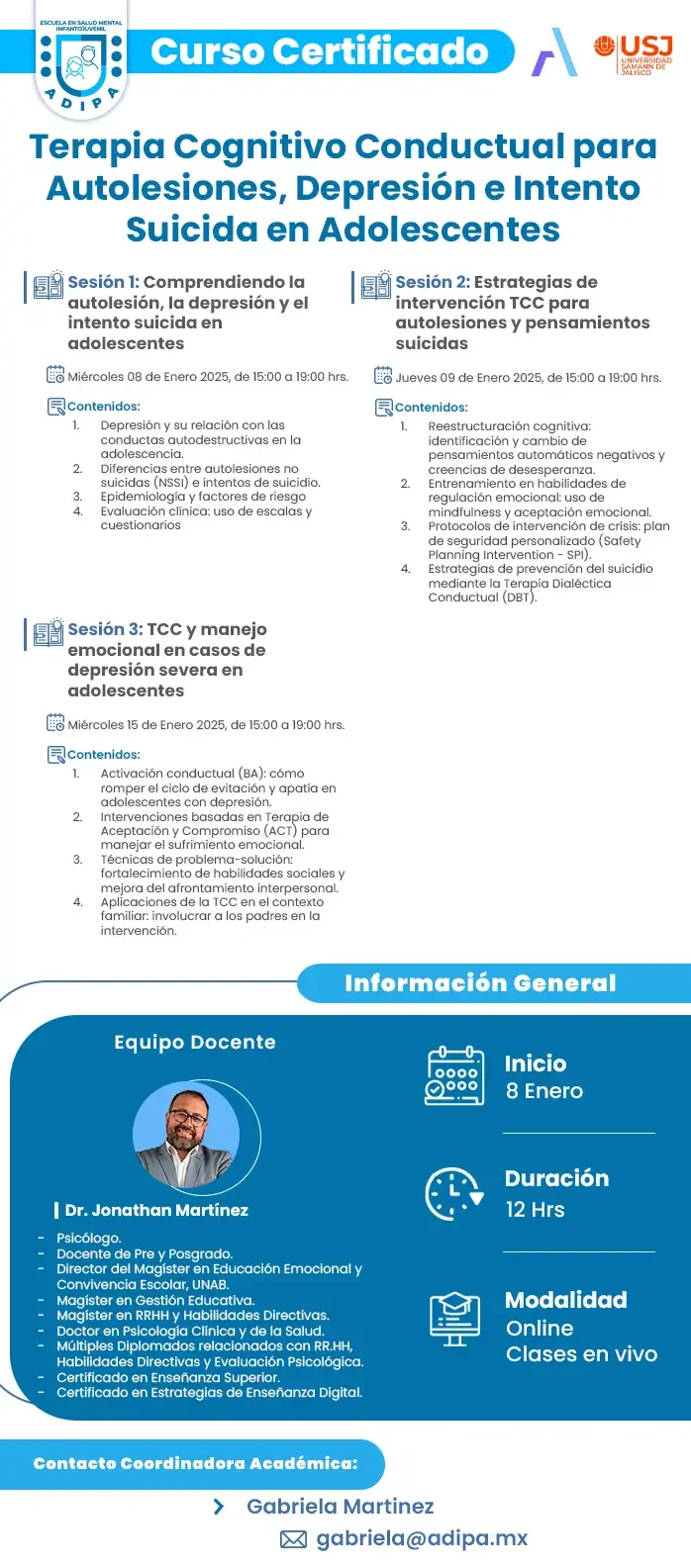Terapia para Autolesión Enfoque Cognitivo-Conductual Optimizado