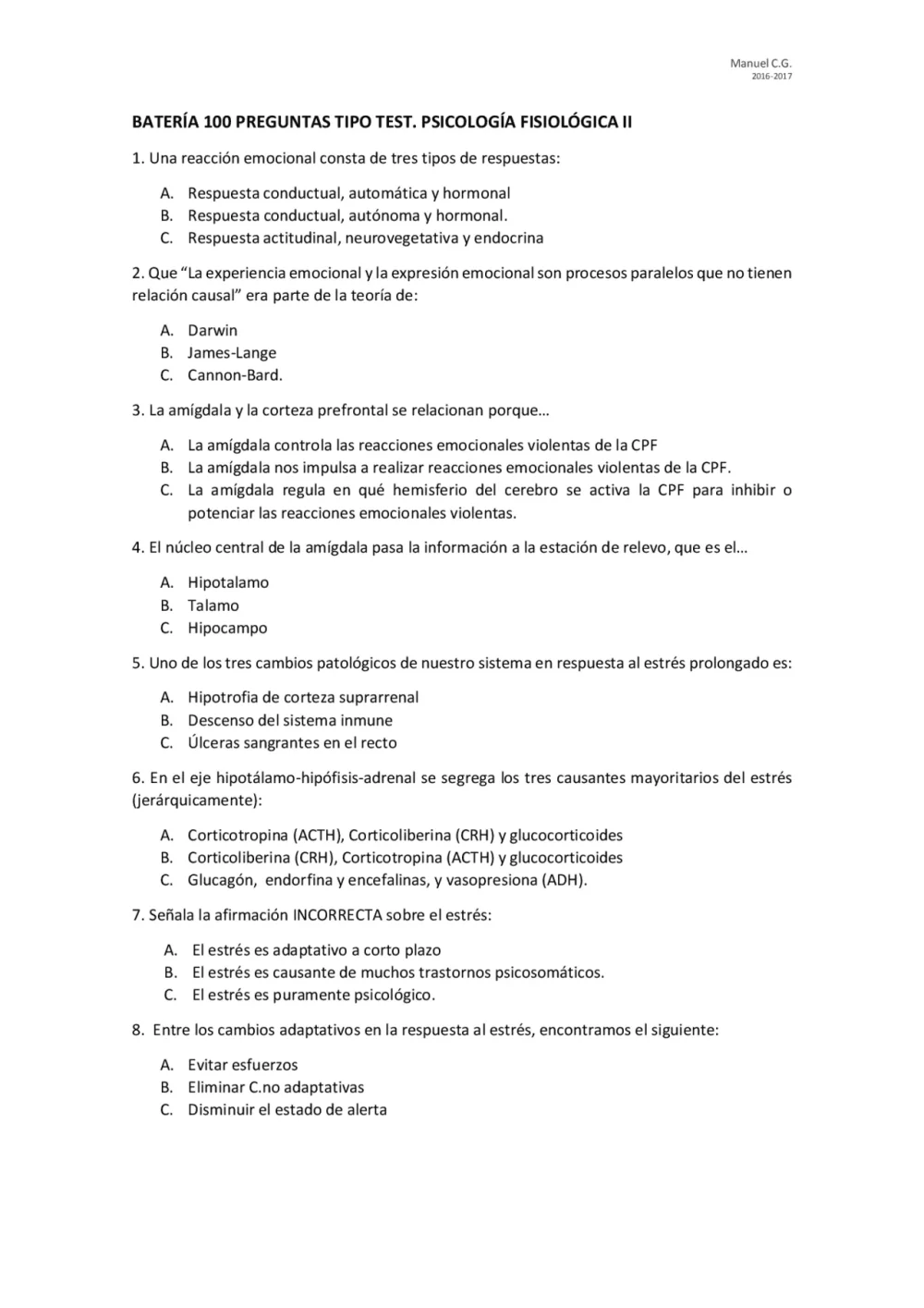 Test Psicológico Optimizado 100 Preguntas Concisas