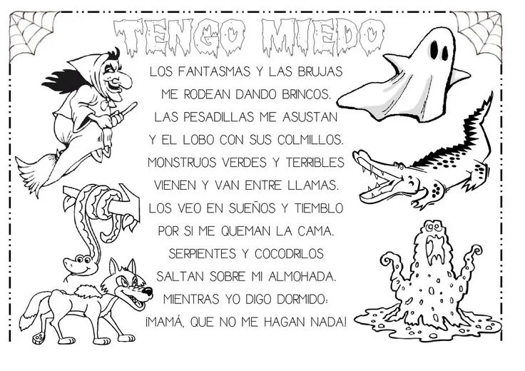 Poesía de miedo divertida y emocionante para niños