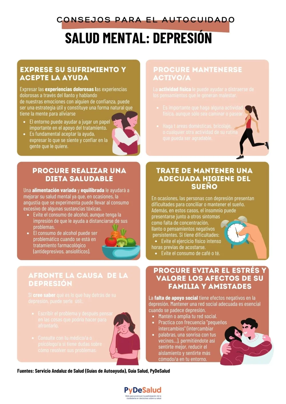 Consejos para cuidar bienestar físico durante depresión