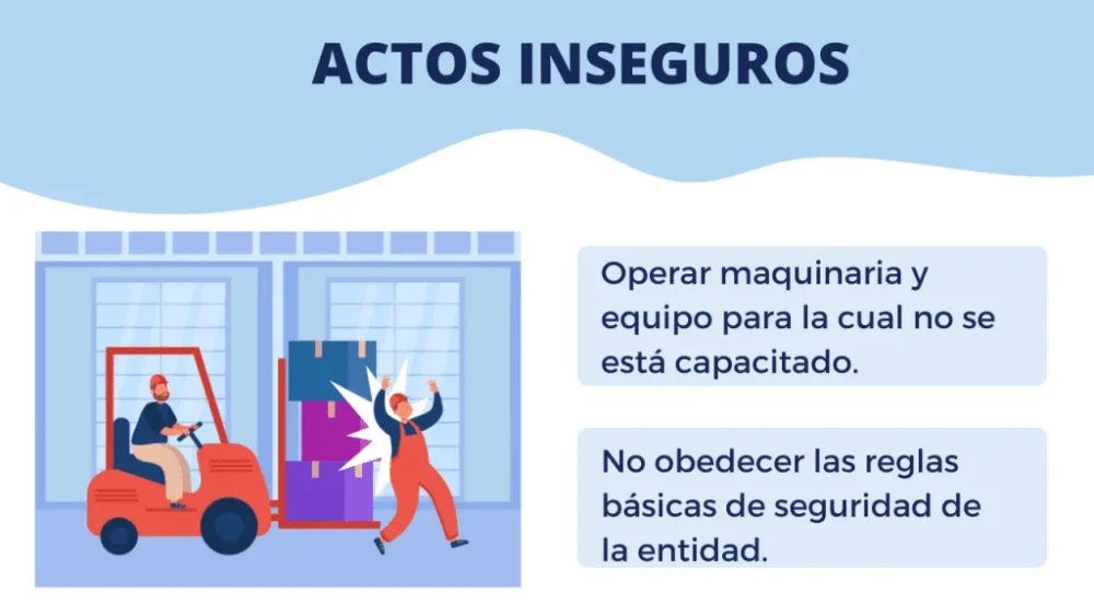 Comportamientos peligrosos en el trabajo Evítalos