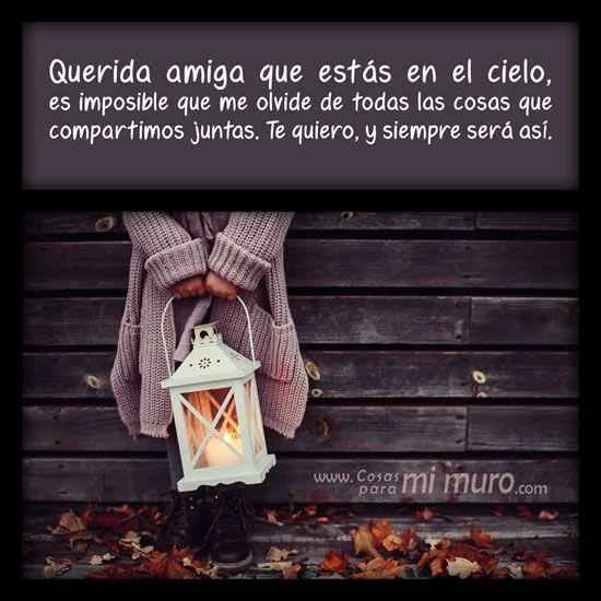 Carta a una Amiga Fallecida