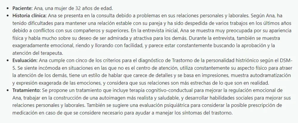 Comportamiento autodestructivo y trastorno de la personalidad histriónica Análisis breve