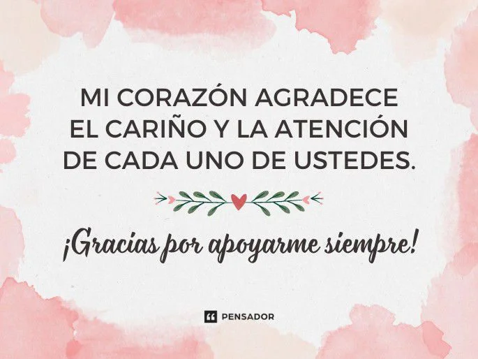 Gratitud por tu preocupación hacia mí