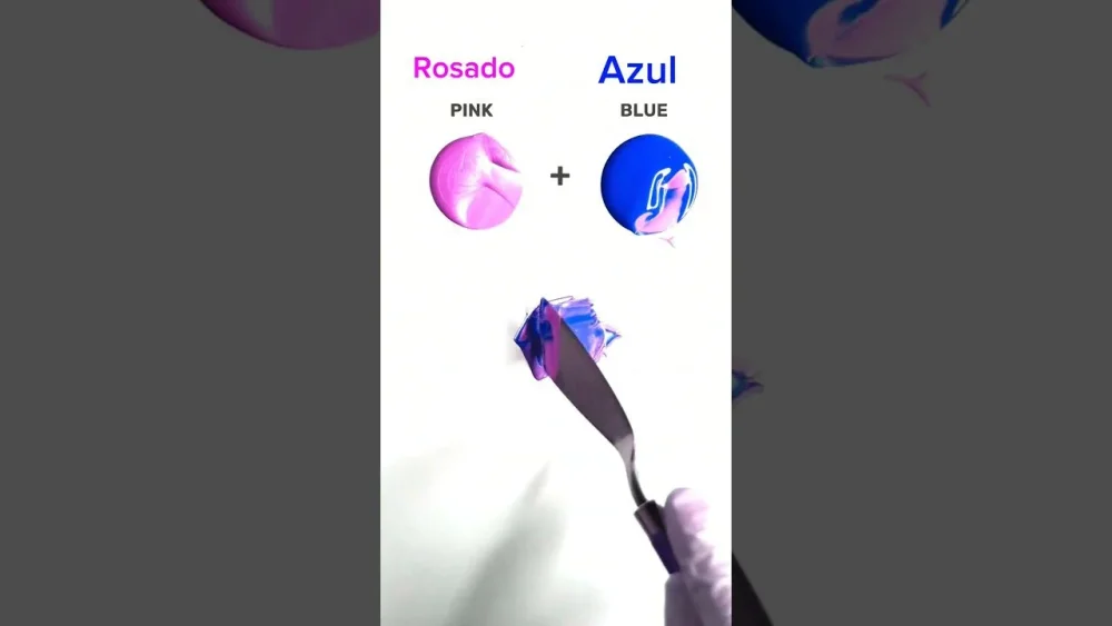 La mezcla perfecta azul y rosa