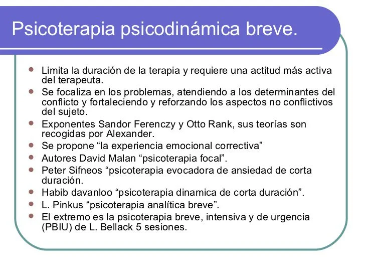 Terapia psicodinámica Desarrollo profesional impulsado