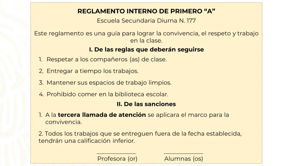 Reglamento de secundaria breve y optimizado