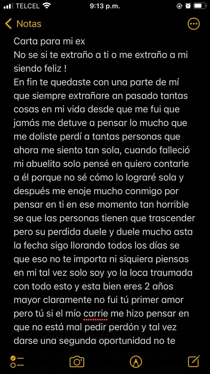 Cartas al ex amor que sigue latente