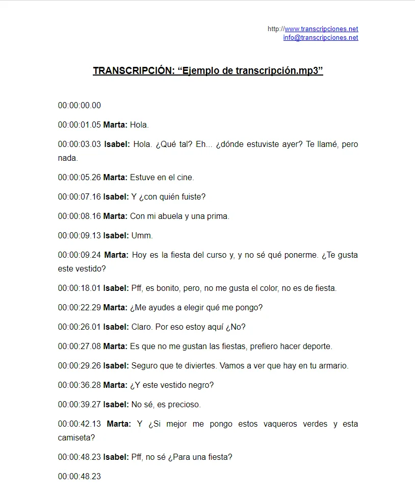 Ejemplo Práctico Transcripción Eficiente