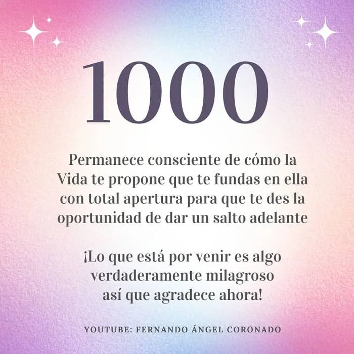 Significado espiritual del número 1000