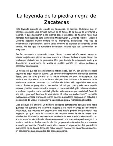La Piedra Negra Una leyenda corta