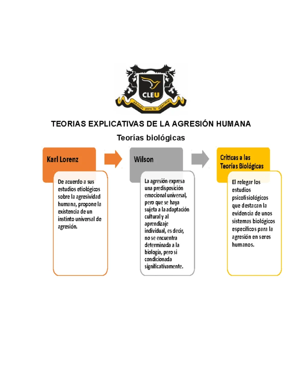 Teorías de la agresión humana explicación breve