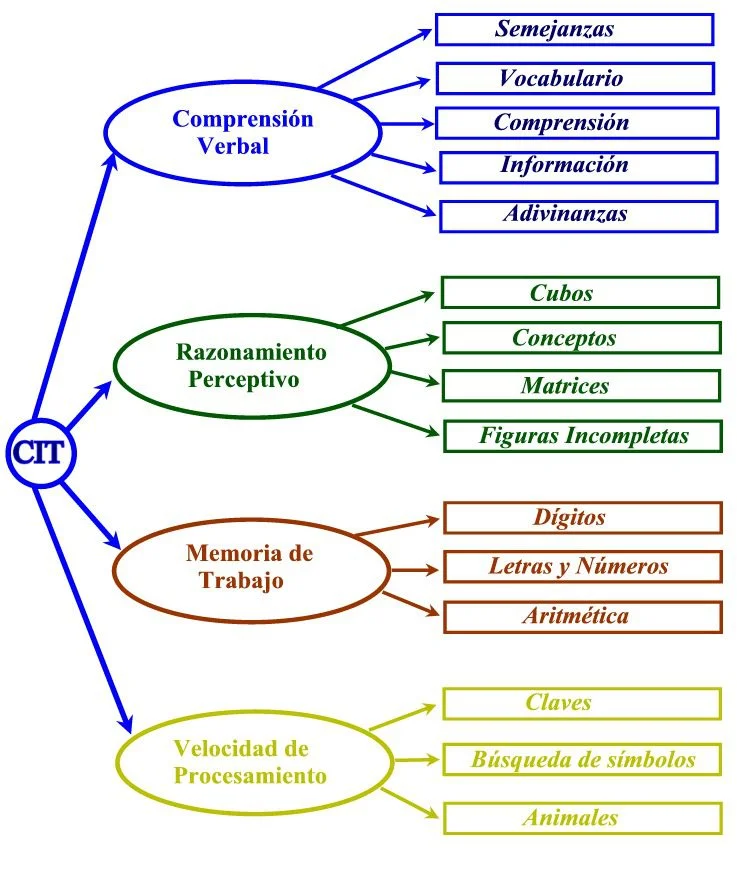 Mediciones clave en subpruebas del WISC IV