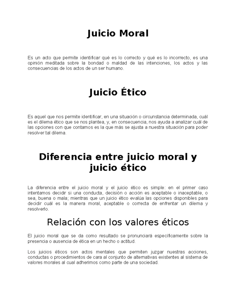 10 ejemplos de juicios morales y éticos Análisis conciso