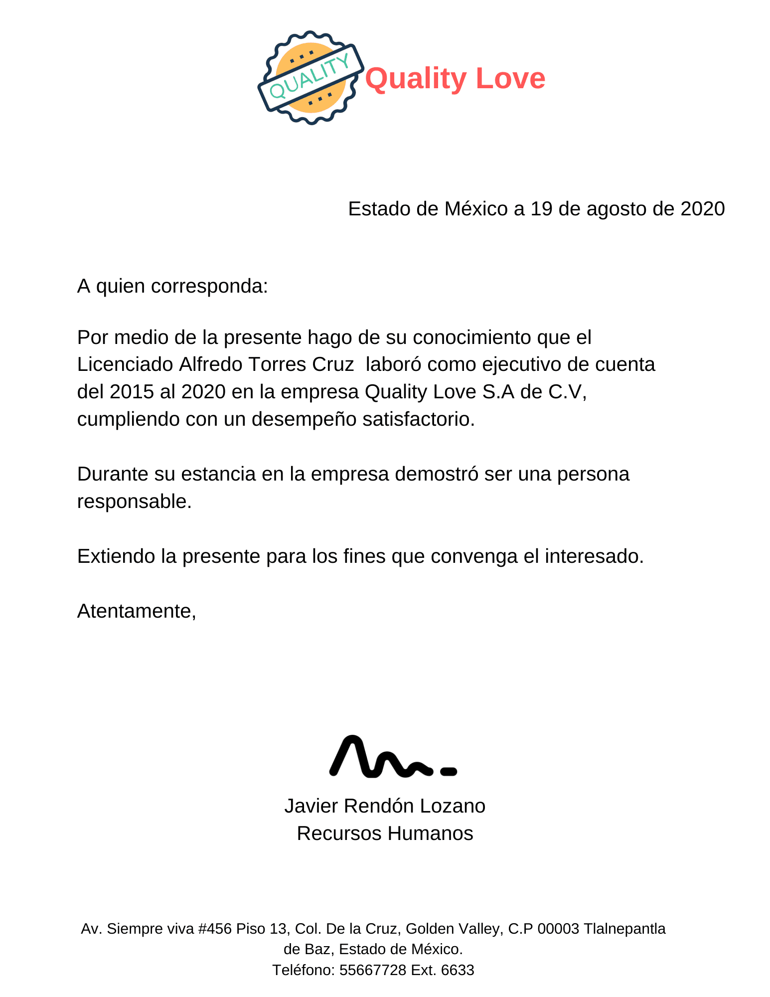 Características de una constancia laboral