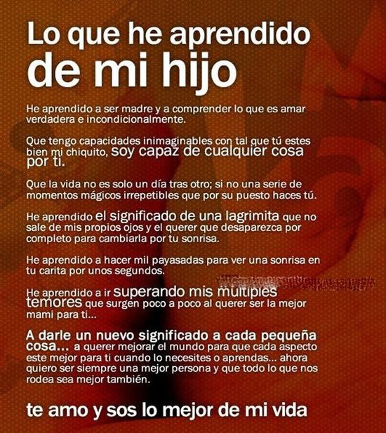 Carta de Amor a Mi Hijo