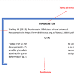 Uso efectivo de la ficha de trabajo para citar textos