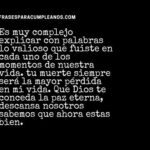 Frases de aniversario de fallecimiento Homenaje en palabras