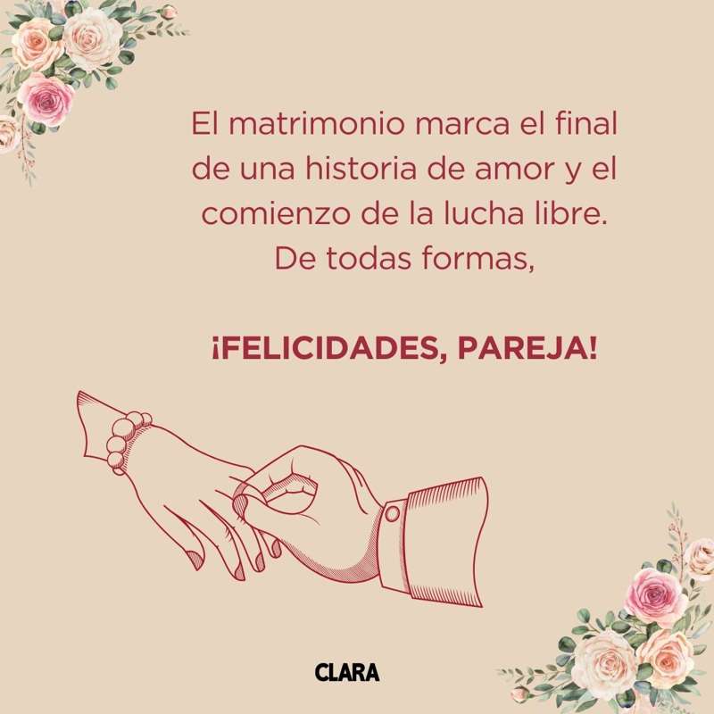 Frases divertidas para amiga que se casa
