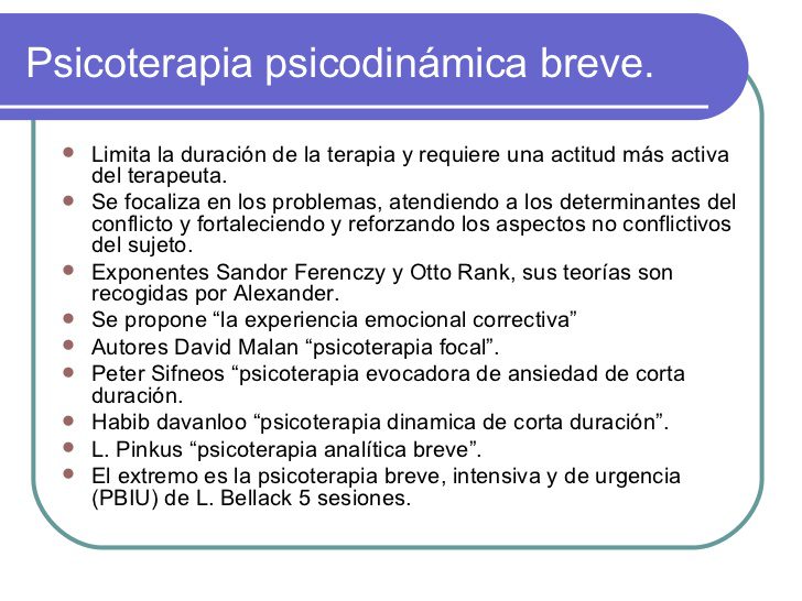 Objetivos Terapéuticos en la Terapia Psicodinámica Visión Concisa
