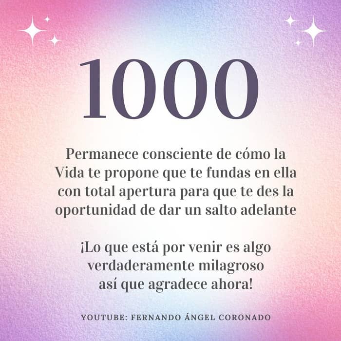 Significado espiritual del número 1000