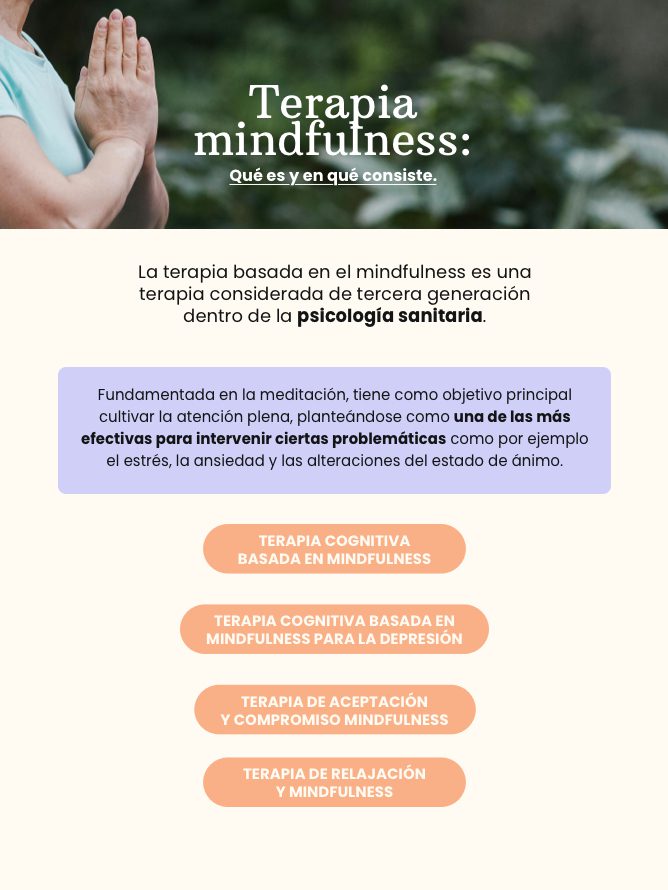 Terapia de Mindfulness para la Ansiedad Solución Optima